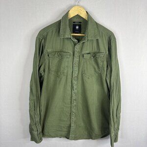 G-Star Raw ARC 3D Slim Fit Military Green Button Up Shirt Men’s XL